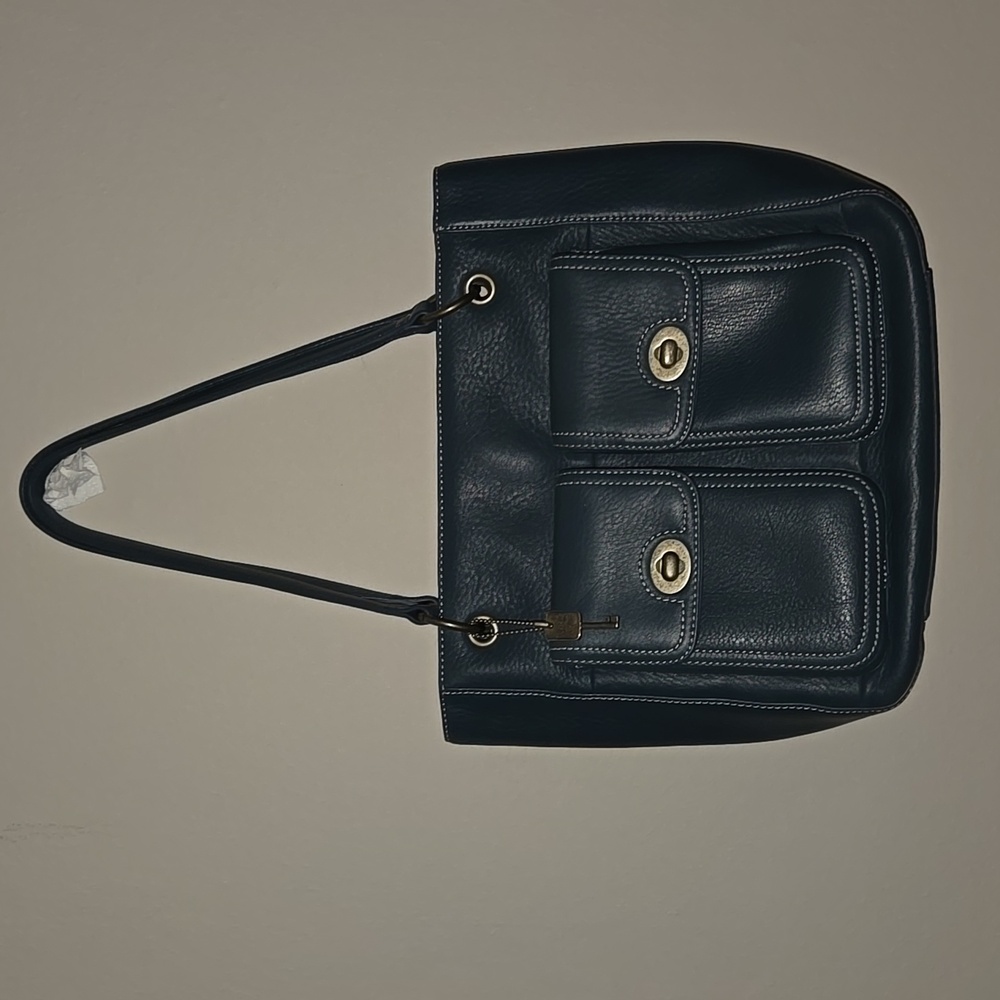 FOSSIL CLASSIC LEATHER Snap Bucket Shoulder Bag